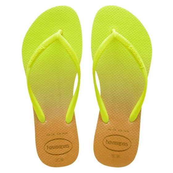 Imagem de Chinelo Havaianas Slim Gradiente Branco Verde Galático