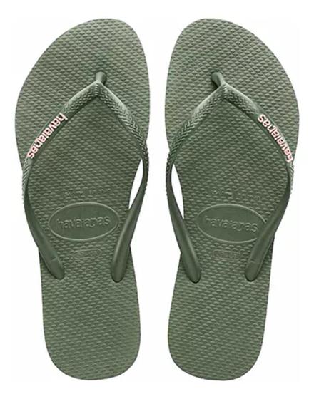 Imagem de Chinelo Havaianas Slim Logo Pop-up Fc Musgo - (sandália)