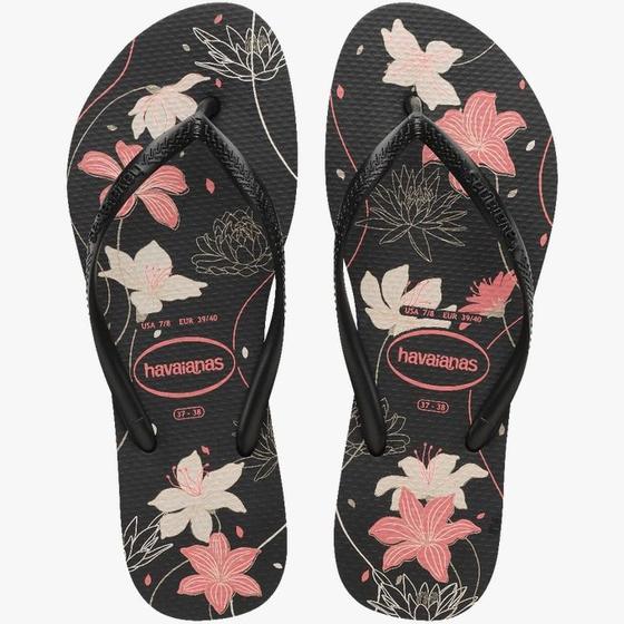 Imagem de Chinelo Havaianas Slim Organic Flores Pintadas Original NF