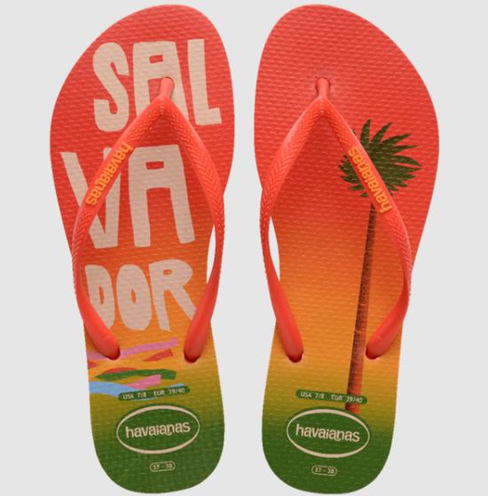 Imagem de Chinelo Havaianas Slim Postcard Praias Brasil Original