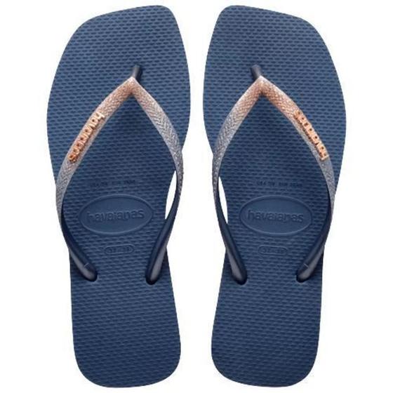 Imagem de Chinelo Havaianas Slim Square Feminino - Azul Indigo