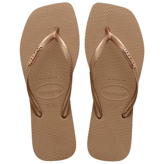 Imagem de Chinelo Havaianas Slim Square Logo Metallic Feminino