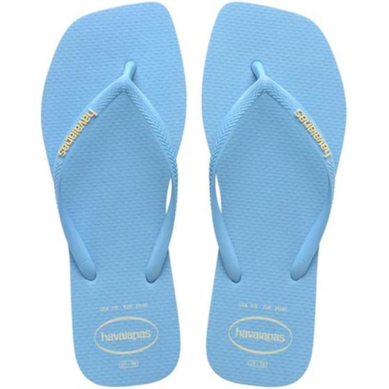 Imagem de Chinelo Havaianas Slim Square Logo Pop Up Feminino - Azul