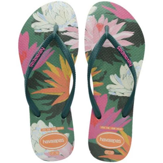 Imagem de Chinelo Havaianas Slim Summer Bliss Feminino - Verde