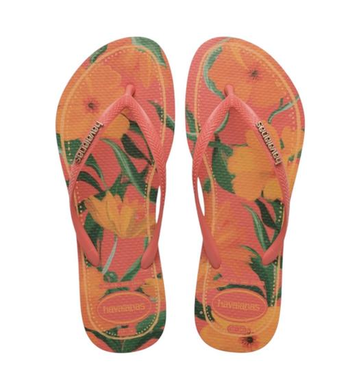 Imagem de Chinelo Havaianas Slim Tropical Coral Flores