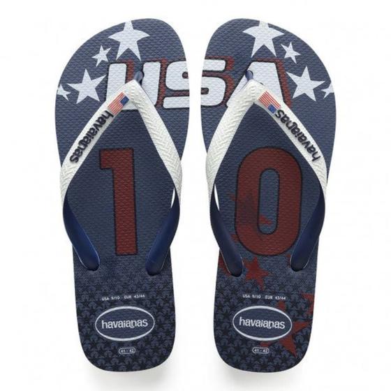 Imagem de Chinelo Havaianas Teams III USA Azul Indigo