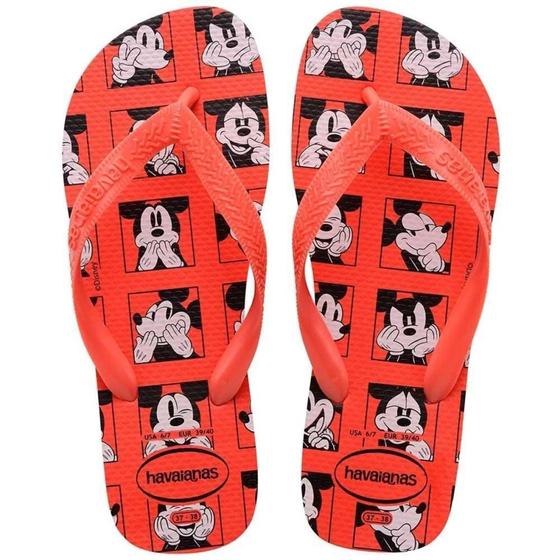 Chinelo Havaianas Top Disney Vermelho Crush - 43/44 Menor preço em Chinelo Havaianas Top Disney Vermelho Crush - 43/44