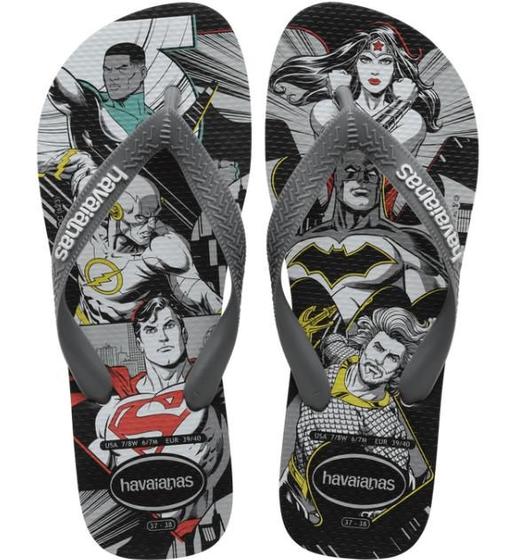 Imagem de Chinelo Havaianas Top Herois Dc - Cinza/Preto