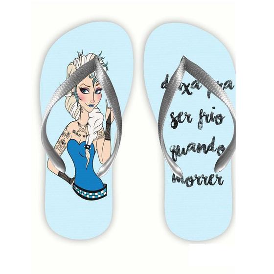 Imagem de Chinelo Humor Frozen - Deixa pra ser frio quando morrer