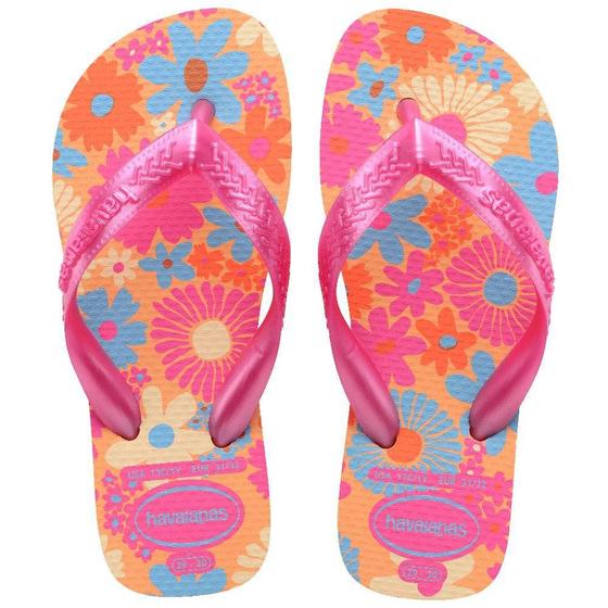 Imagem de Chinelo Infantil Feminino Havaianas Flores Rosa - 4000052