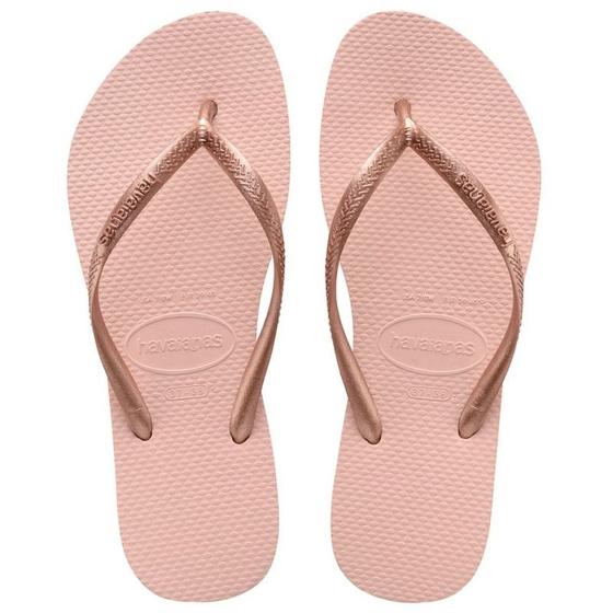 Imagem de Chinelo Infantil Feminino Havaianas Slim Rosa - 4000