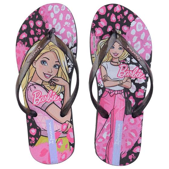 Imagem de Chinelo Infantil Feminino Ipanema Barbie Preto - 27291