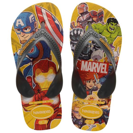 Imagem de Chinelo Infantil Havaianas Kids Max Marvel  Laranja Citrus
