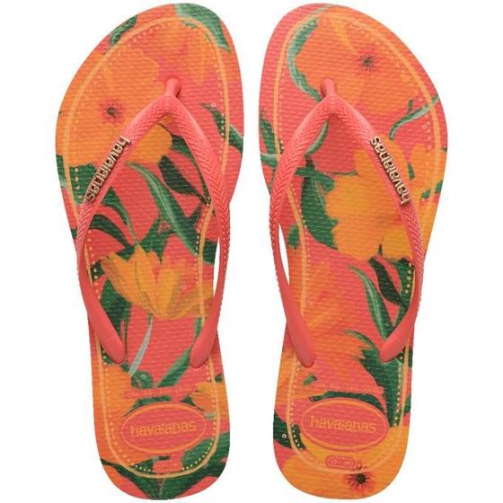 Imagem de Chinelo Infantil Havaianas Slim Tropical Estampa Floral