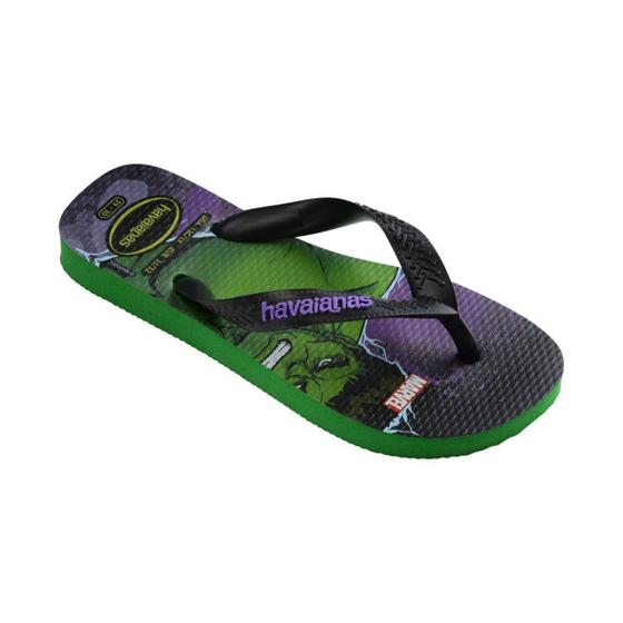 Imagem de Chinelo Infantil Havaianas Top Marvel Classics - Verde e Preto