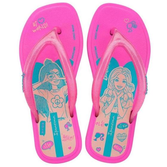 Imagem de Chinelo Infantil Ipanema Barbie Puffer Day Rosa Glitter