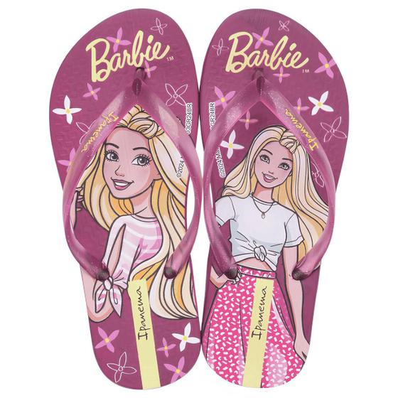 Imagem de Chinelo Infantil Ipanema Barbie Roxo Com Glitter