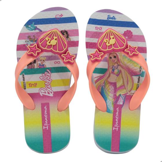 Imagem de Chinelo Infantil Ipanema Barbie Style Branco/Rosa