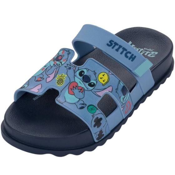 Imagem de Chinelo Infantil Menina Slide Estampado Disney Stitch