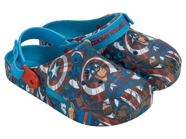 Imagem de Chinelo Infantil Menino Grendene Kids Marvel Print Babuch