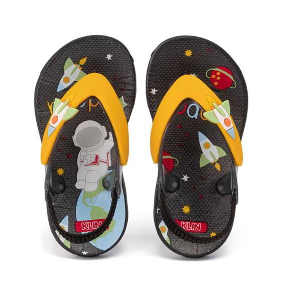 Imagem de Chinelo Infantil Menino Klin Acqua Print Preto Espacial