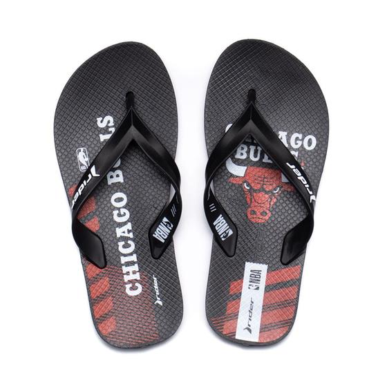 Imagem de Chinelo Infantil Rider Feel Nba Chicago Preto/vermelho