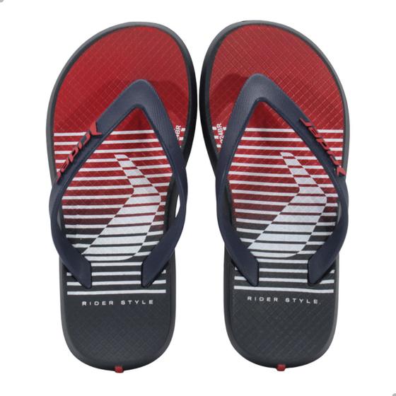 Imagem de Chinelo Infantil Rider R1 Style Azul/Vermelho