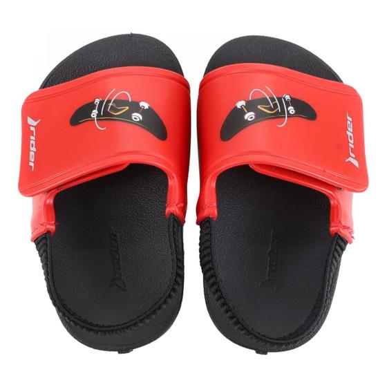 Imagem de Chinelo Infantil Rider Slide Full 86 Unissex - Vermelho e Preto