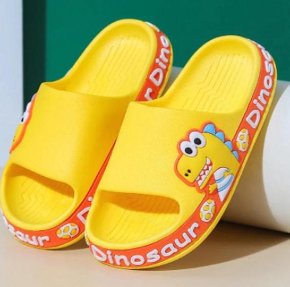 Imagem de Chinelo Infantil Slide Sandália Dinossauro DinoMenino Moda Masculino Kids