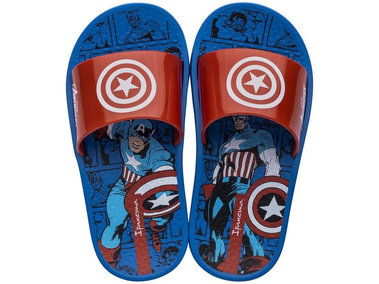 Imagem de Chinelo ipanema menino marvel slide azul marinho 26833