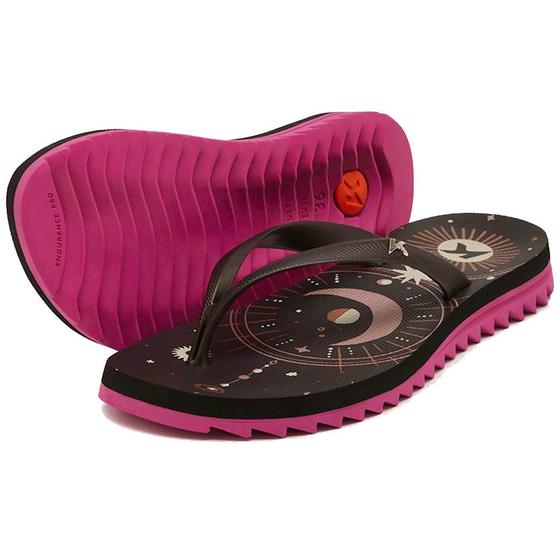 Imagem de Chinelo Kenner Ibiza Astros Feminino - Preto e Rosa