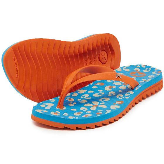 Imagem de Chinelo Kenner Ibiza Onça Feminino - Azul e Laranja