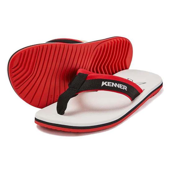 Imagem de Chinelo Kenner Kinno Masculino - Branco e Vermelho