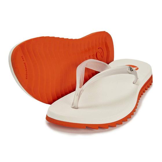 Imagem de Chinelo Kenner New Ibiza Sem Estampa Flatform - Branco e Laranja