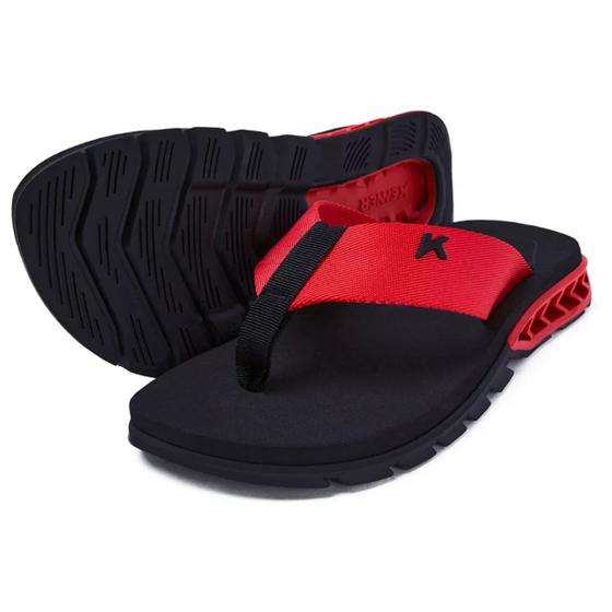 Imagem de Chinelo Kenner Rakka Masculino - Preto e vermelho