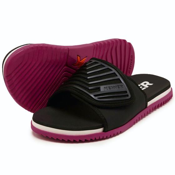 Imagem de Chinelo Kenner Slide Kanoo Masculino - Preto e Rosa