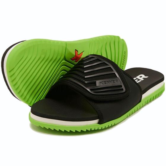 Imagem de Chinelo Kenner Slide Kanoo Masculino - Preto e Verde