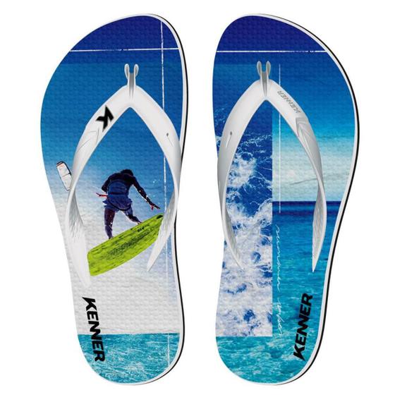 Imagem de Chinelo Kenner Summer Tropkite - Azul e Branco