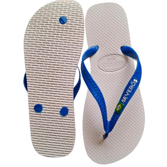 Imagem de Chinelo masculino branco/azul