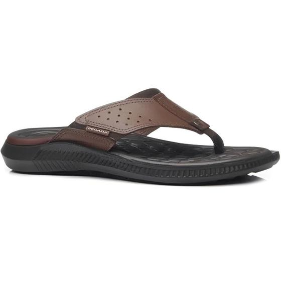 Imagem de Chinelo Masculino Casual Dedo em Couro Confort Pegada 133155