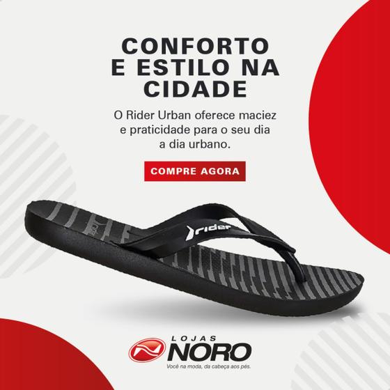 Imagem de Chinelo Masculino Dedo Borracha Macio Casual Rider Urban 12318