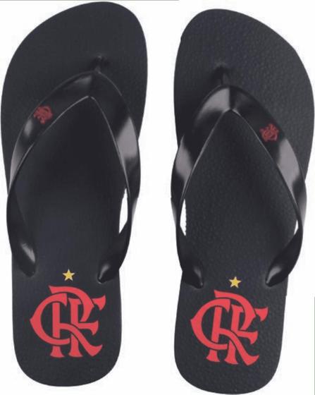 Imagem de Chinelo Masculino Flamengo Basic Black Edition Oficial