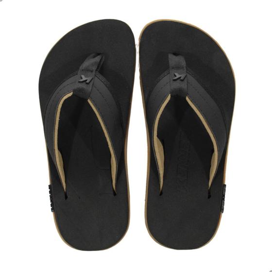 Imagem de Chinelo Masculino Kenner Kivah Kamu Crepe e Preto