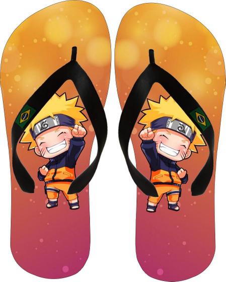 Imagem de Chinelo Masculino Naruto Estampado Modelo Adulto Casual Estiloso Macio e Confortável