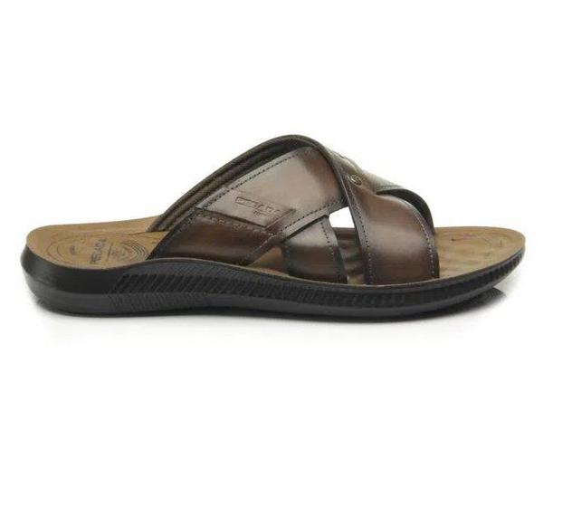 Chinelo Masculino Pegada Couro Slide Ref. 133102 Menor preço em Chinelo Masculino Pegada Couro Slide Ref. 133102