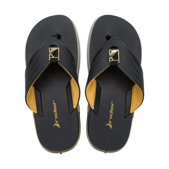 Imagem de Chinelo Masculino Rider RBold Preto e Dourado - 12226