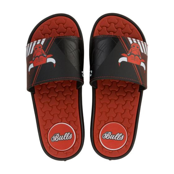 Imagem de Chinelo Masculino Rider Slide Bulls NBA II Preto - 12195