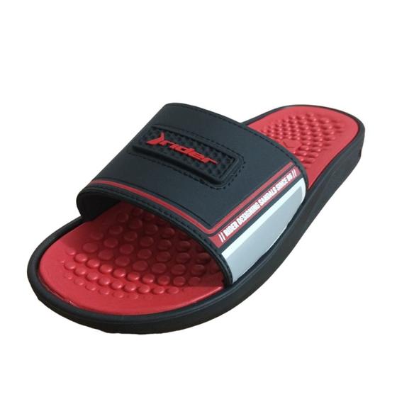 Imagem de Chinelo Masculino Rider Slide Pump Palmilha Massageadora Preta