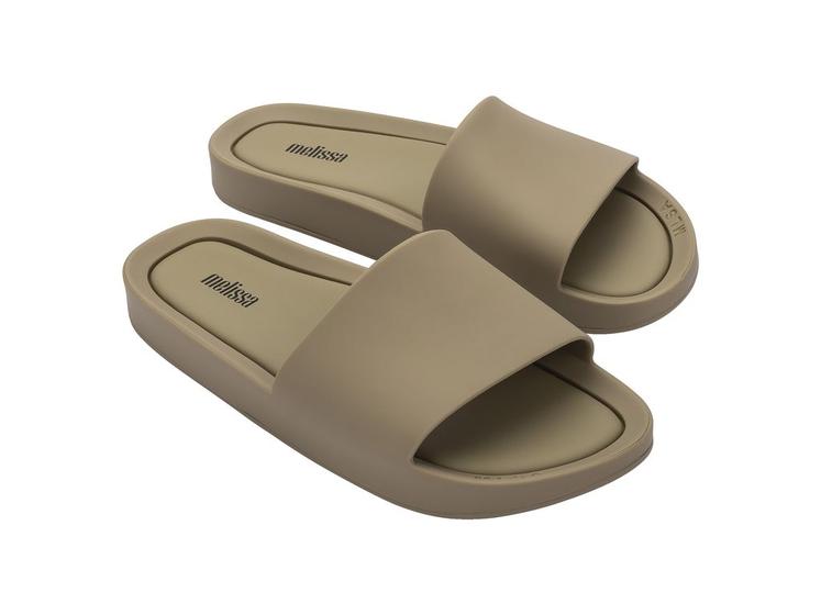 Imagem de Chinelo Melissa Beach Slide Adulto Bege Escuro Fosco