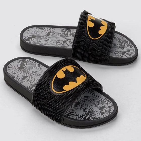 Imagem de Chinelo Menino Grendene Kids Slide Batman Preto/Amarelo 23183